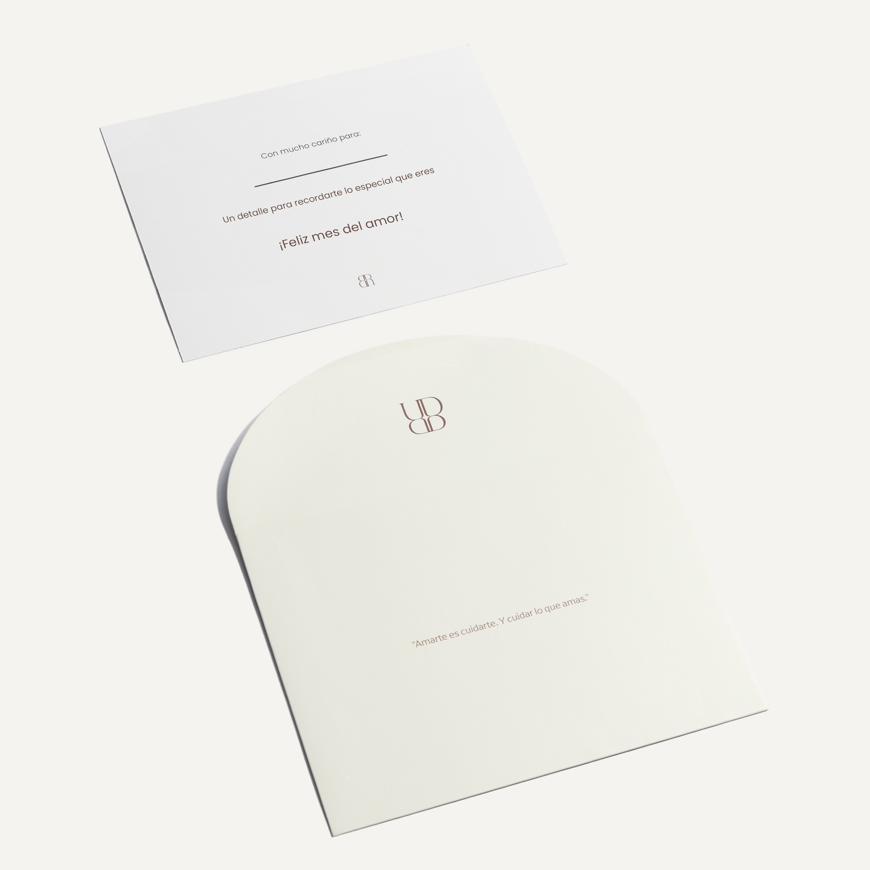 TARJETA + SOBRE SAN VALENTÍN BEIGE